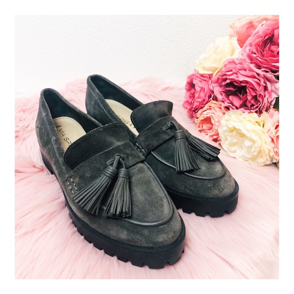 Via Spiga Shoes - 🌸 Via Spiga Gray Giada Tassel Platform Loafer 6.5